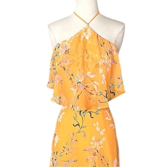 HOUSE OF HARLOW 1960 x Revolve Maxi Dress Zoe Halter Tropical Floral - Picture 5 of 16